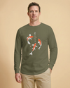 Koi Fish Japanese Ukiyo-e Unisex Long Sleeve Tee 2