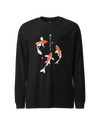 Koi Fish Japanese Ukiyo-e Unisex Long Sleeve Tee 2