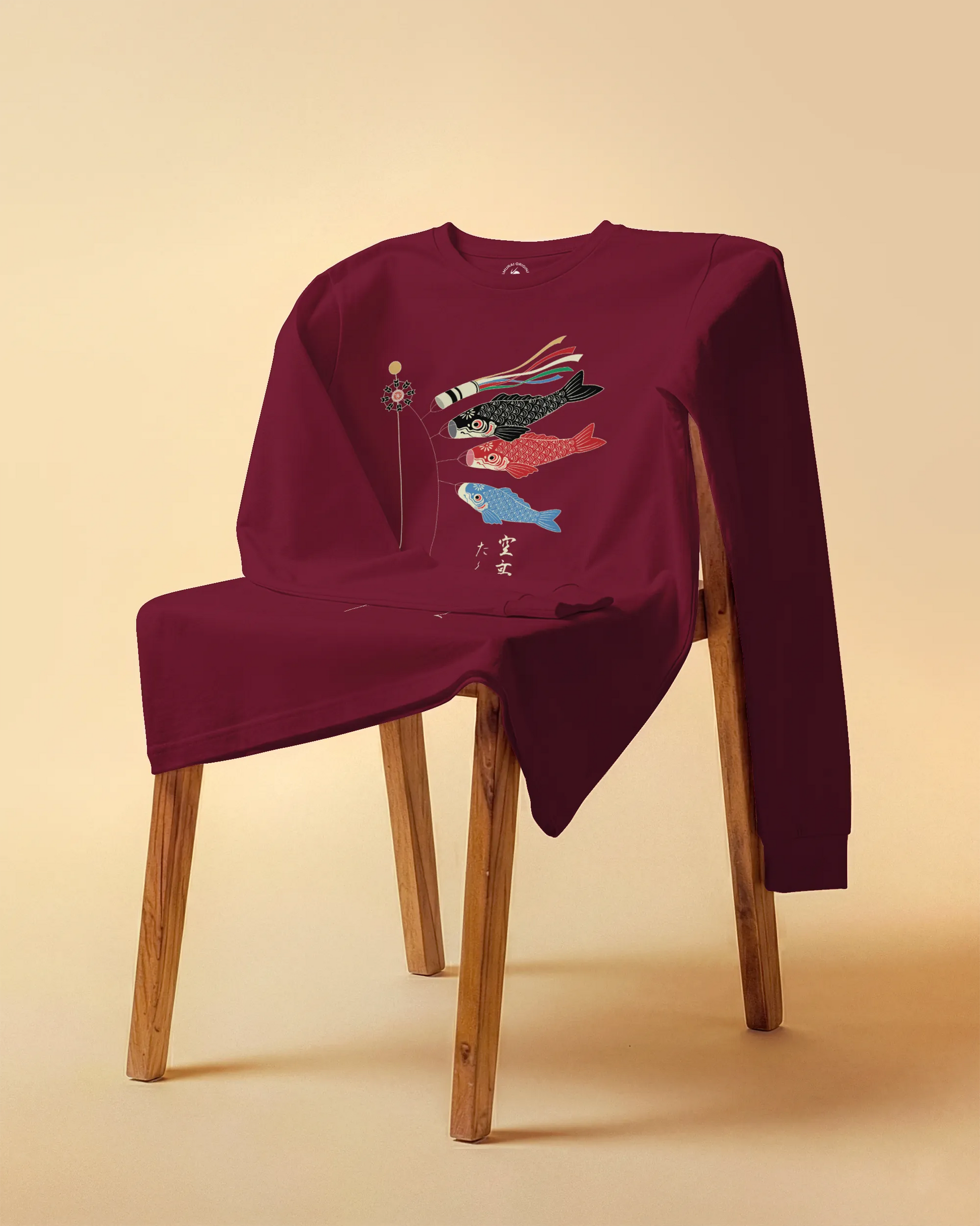 Koinobori Carp Flag Japanese Ukiyo-e Unisex Long Sleeve Tee - Samurai Original