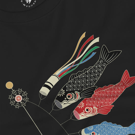 Koinobori Carp Flag Japanese Ukiyo-e Unisex Long Sleeve Tee - Samurai Original