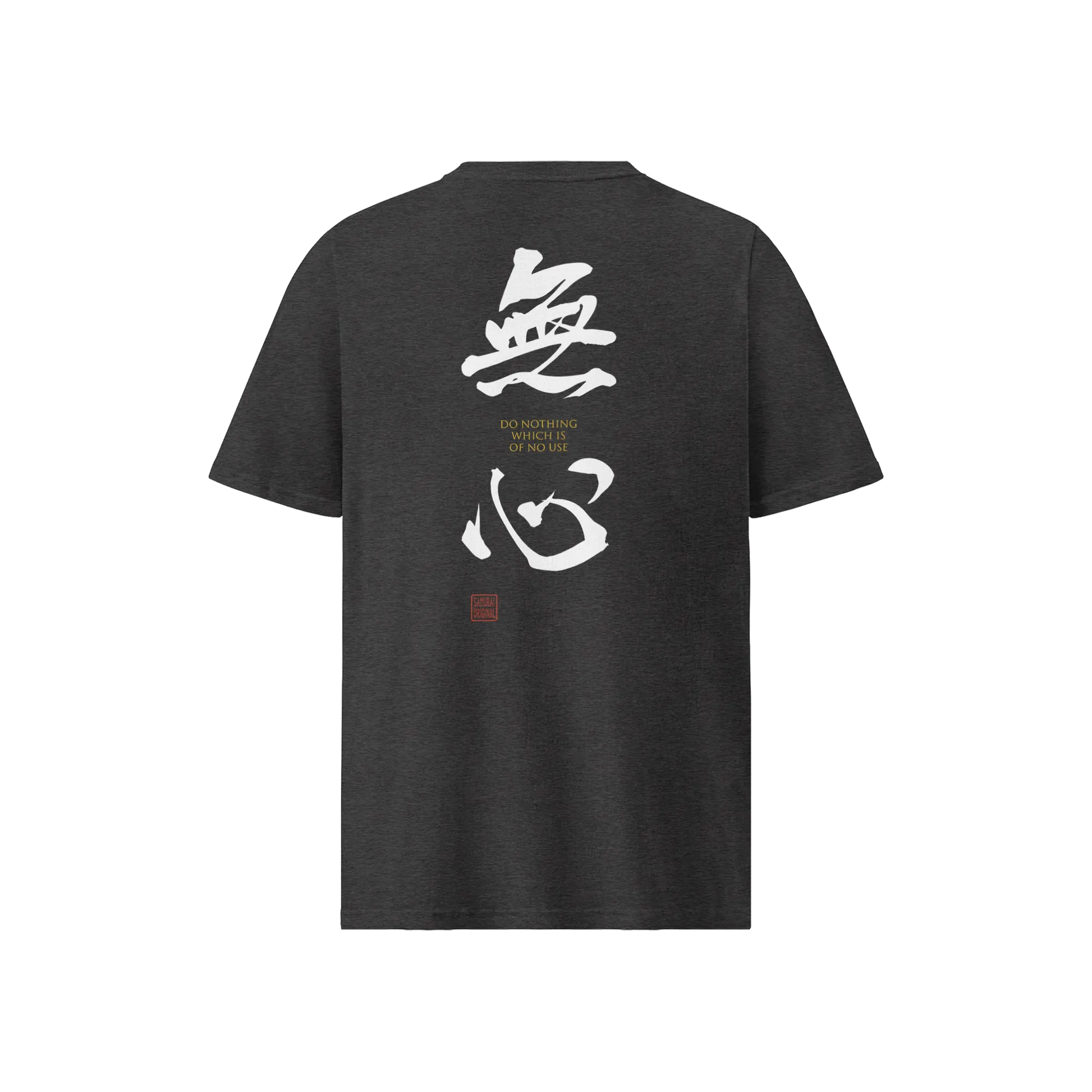 MUSHIN - The Master's Essence Organic T-Shirt Dark Heather Grey - Samurai Original