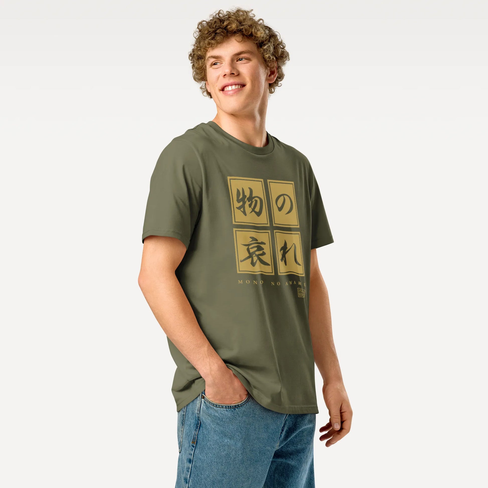 Mono No Aware Japanese Calligraphy Organic T-shirt - Samurai Original