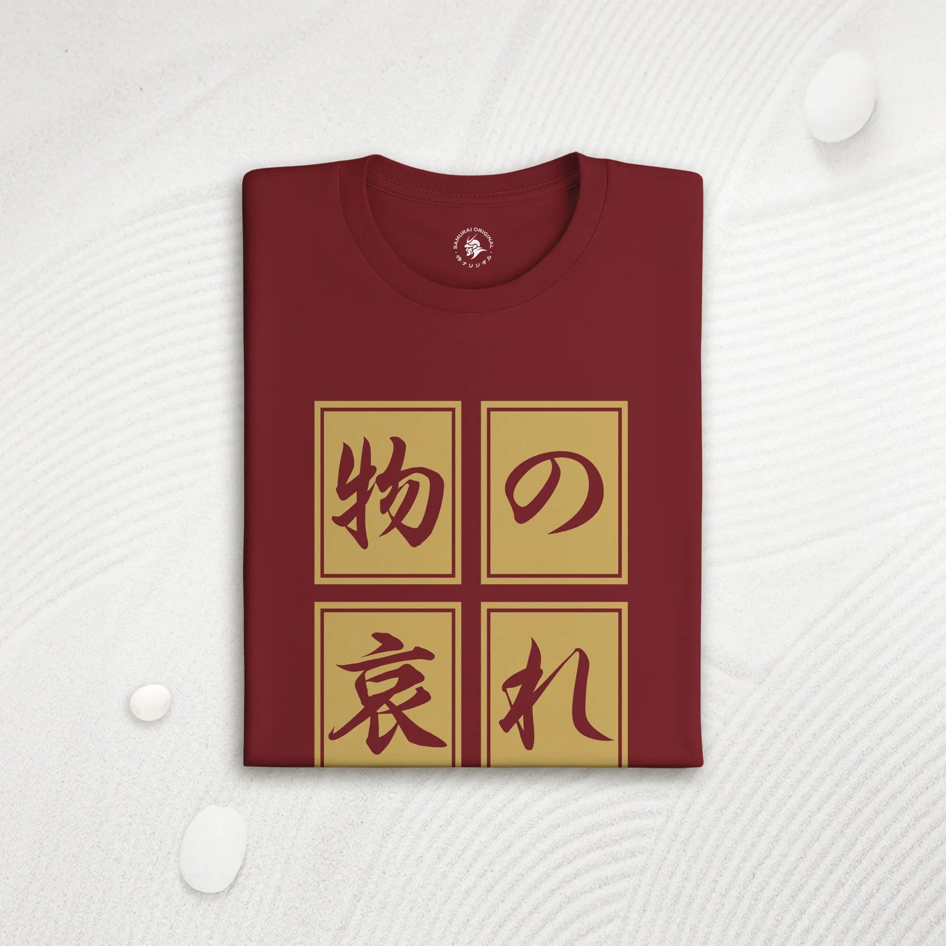 Mono No Aware Japanese Calligraphy Organic T-shirt - Samurai Original