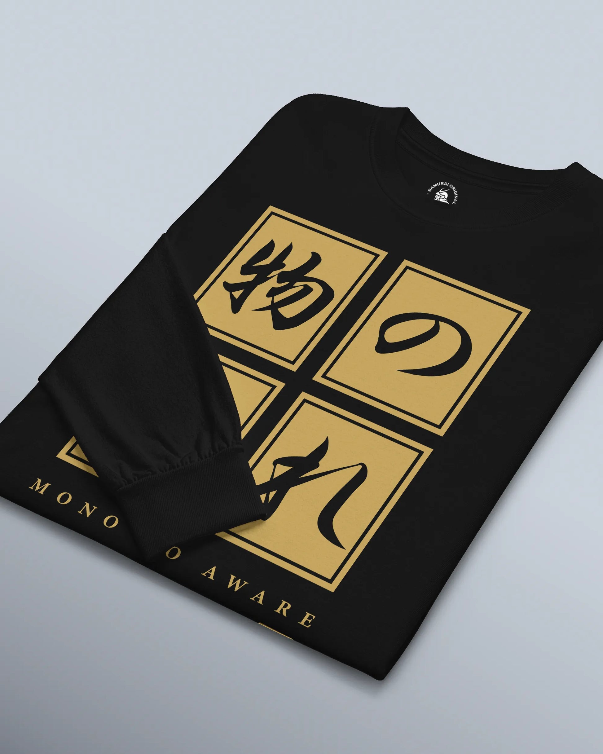 Mono No Aware Japanese Calligraphy Unisex Long Sleeve Tee - Samurai Original