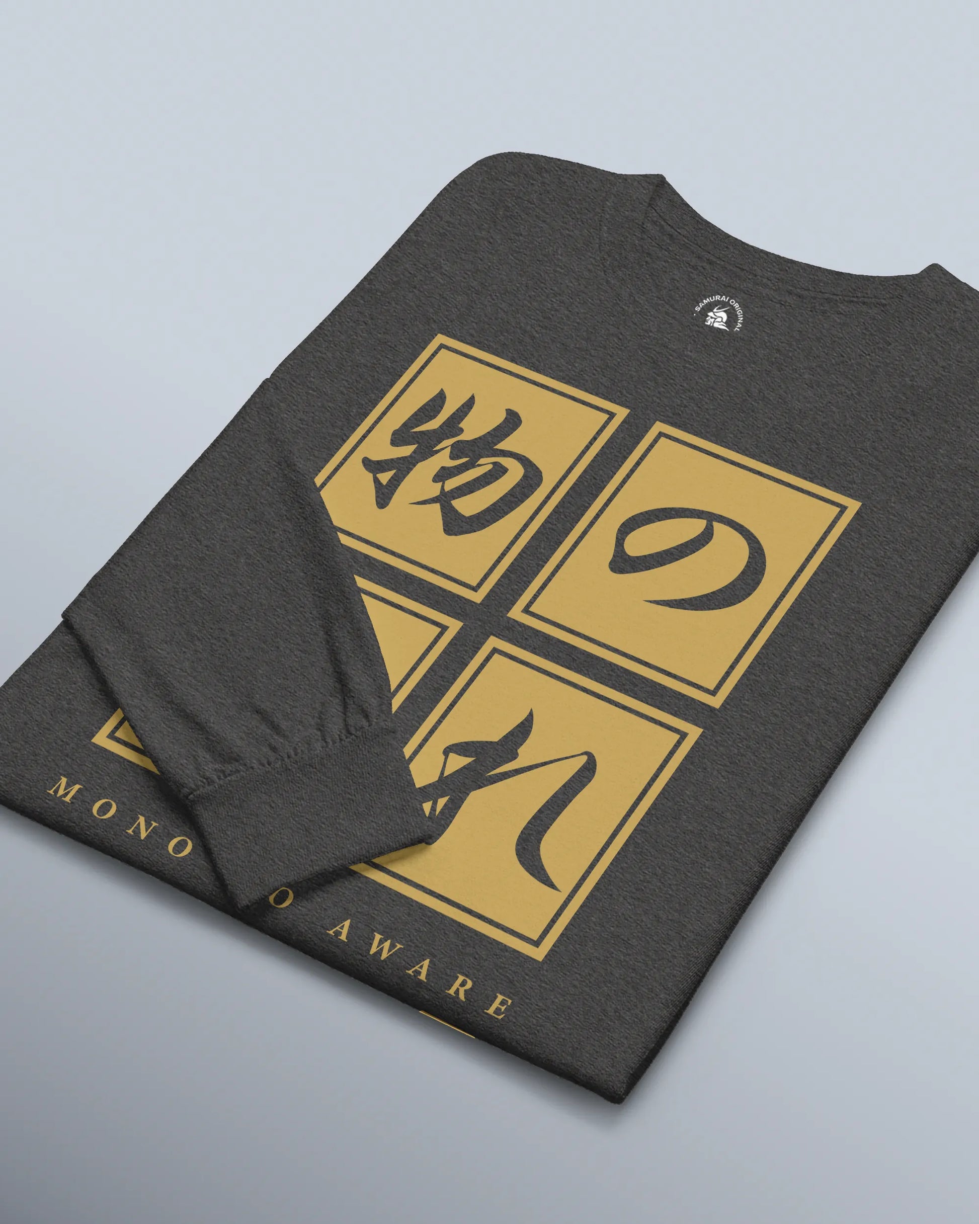Mono No Aware Japanese Calligraphy Unisex Long Sleeve Tee - Samurai Original