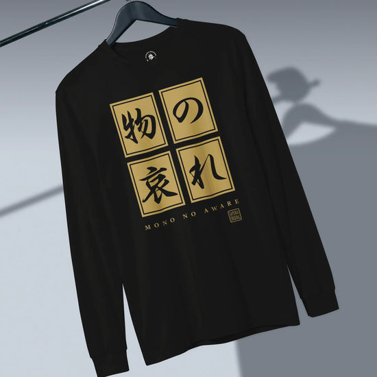 Mono No Aware Japanese Calligraphy Unisex Long Sleeve Tee - Samurai Original