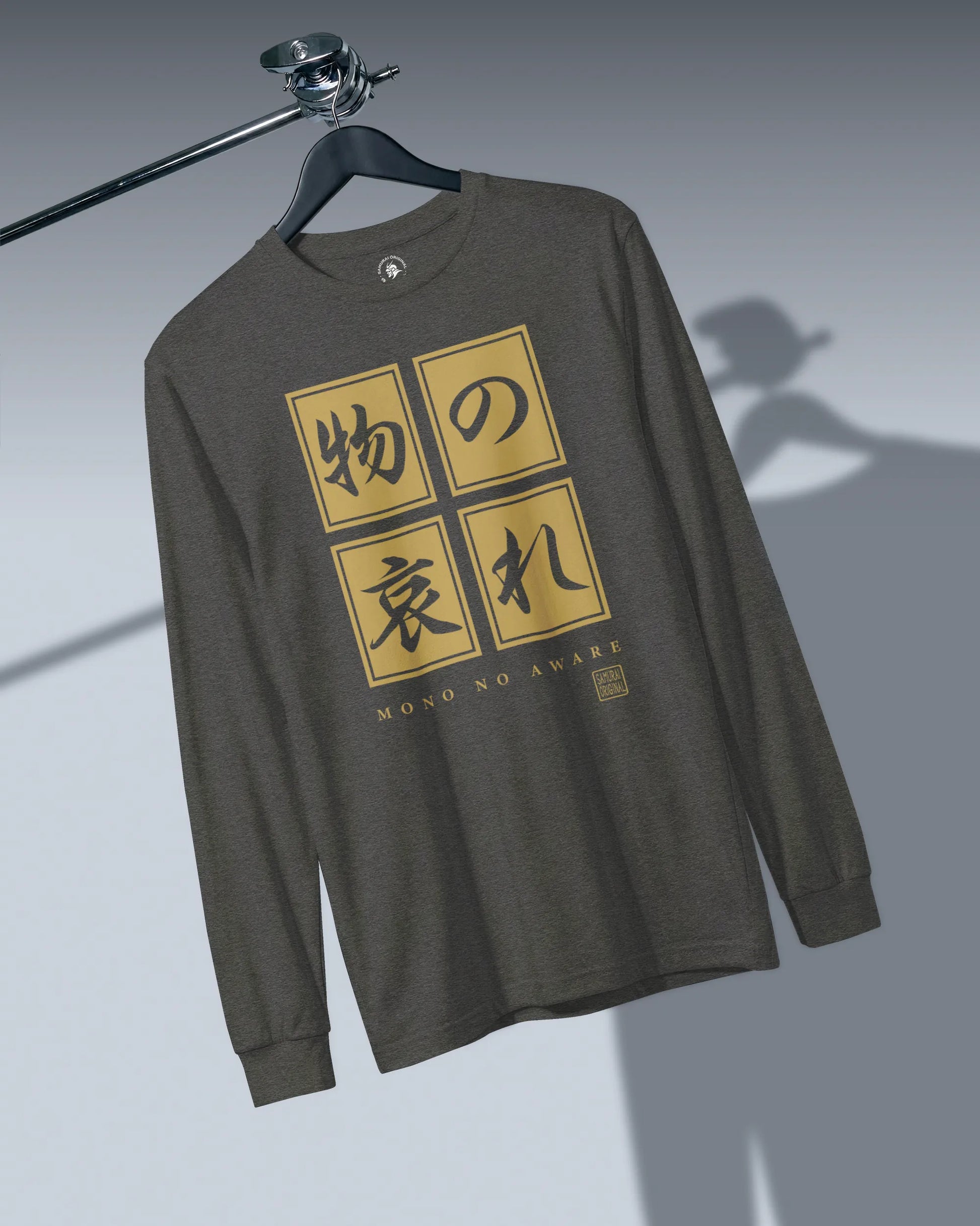 Mono No Aware Japanese Calligraphy Unisex Long Sleeve Tee - Samurai Original