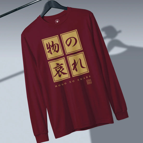 Mono No Aware Japanese Calligraphy Unisex Long Sleeve Tee - Samurai Original
