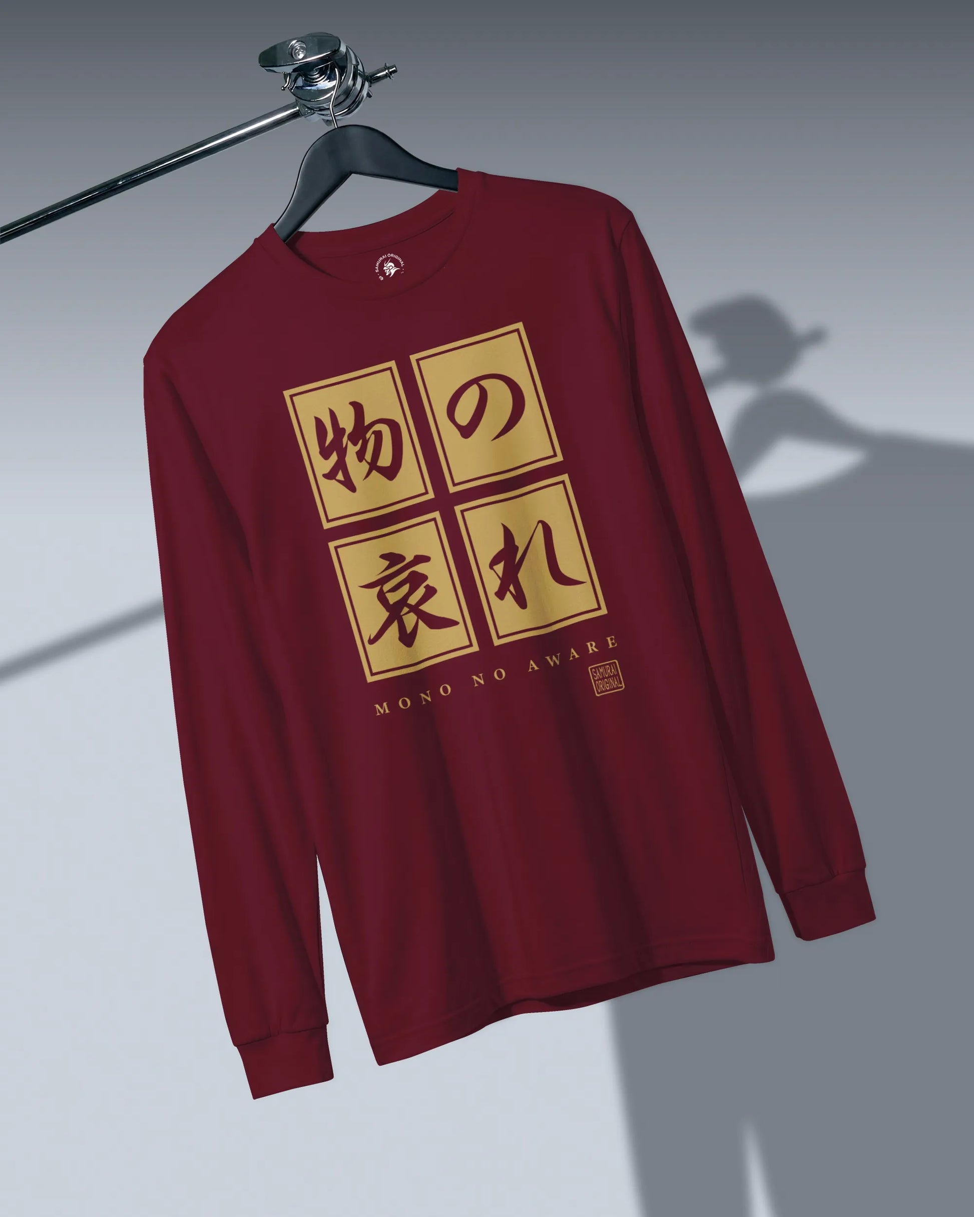 Mono No Aware Japanese Calligraphy Unisex Long Sleeve Tee - Samurai Original