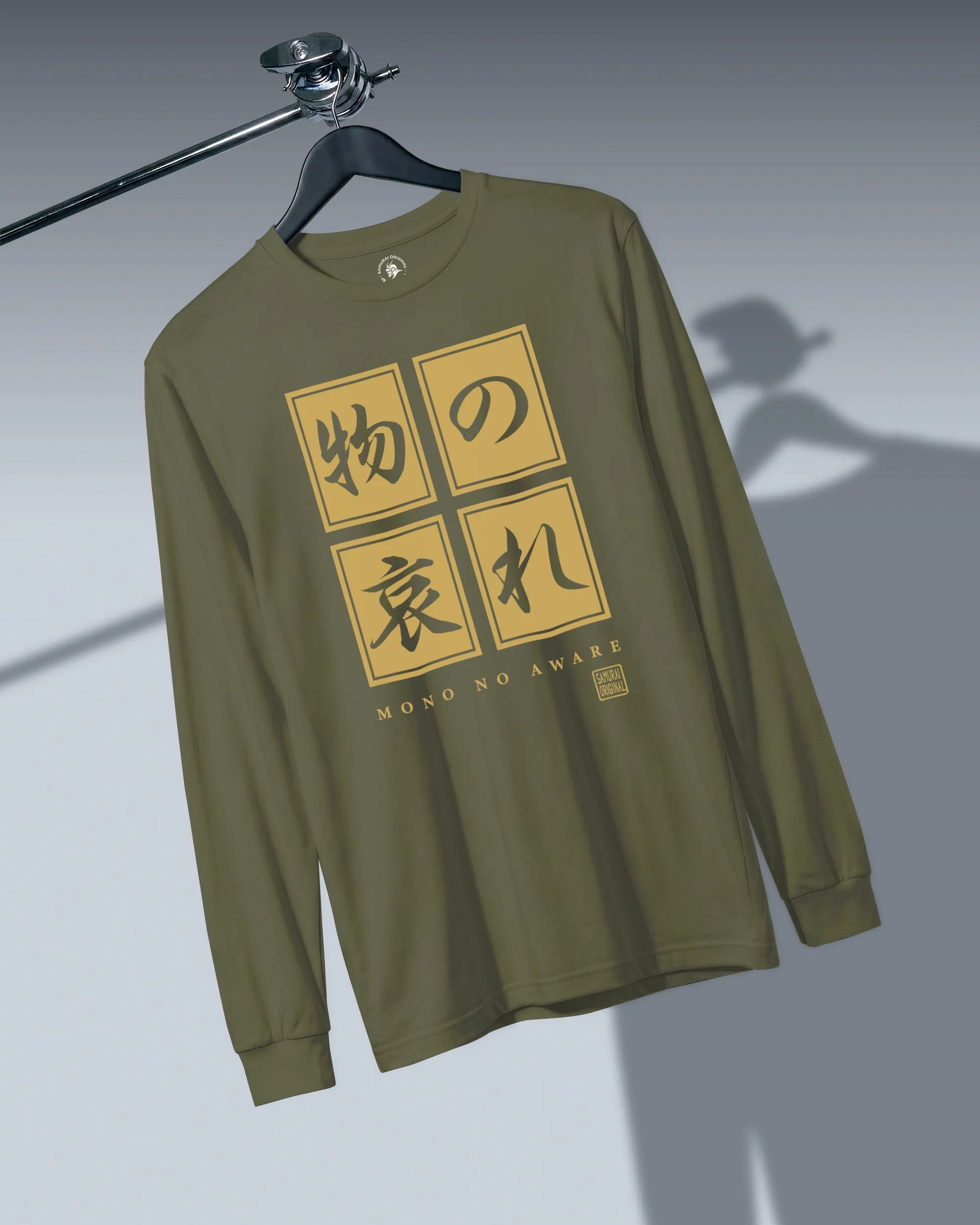 Mono No Aware Japanese Calligraphy Unisex Long Sleeve Tee - Samurai Original
