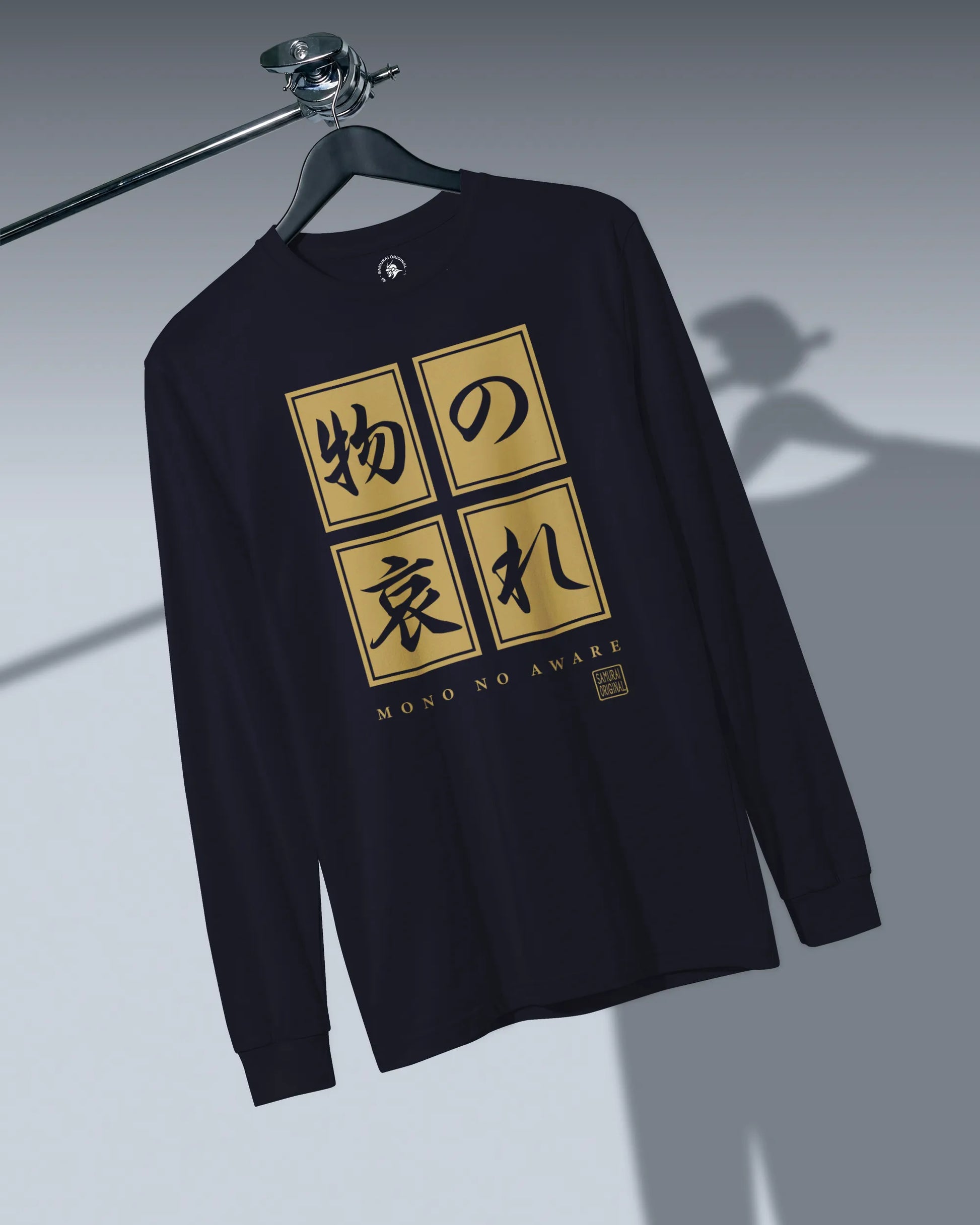 Mono No Aware Japanese Calligraphy Unisex Long Sleeve Tee - Samurai Original