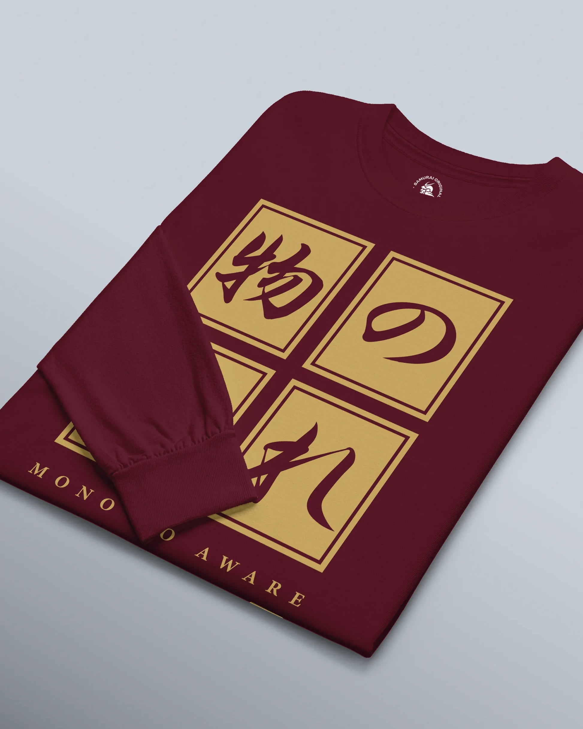Mono No Aware Japanese Calligraphy Unisex Long Sleeve Tee - Samurai Original