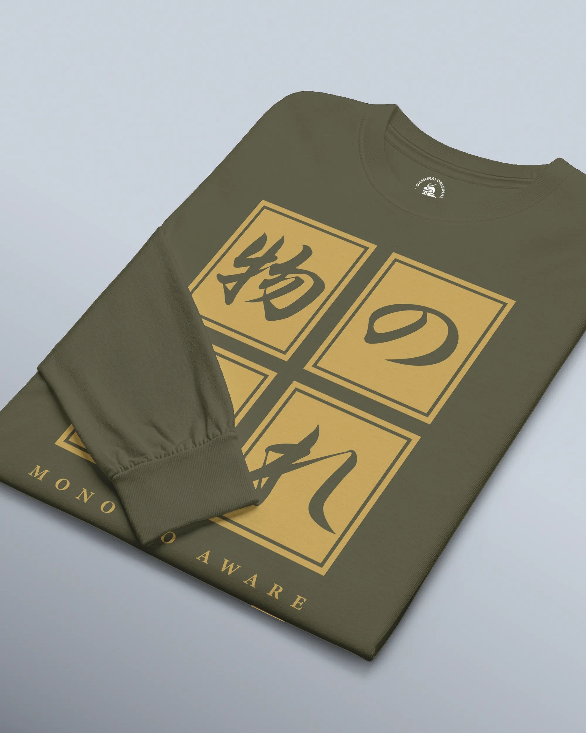 Mono No Aware Japanese Calligraphy Unisex Long Sleeve Tee - Samurai Original