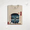 Moonlit Cats Ukiyo-e Organic T-shirt