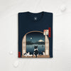 Moonlit Cats Ukiyo-e Organic T-shirt