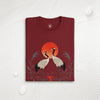 Moonlit Cranes Ukiyo-e Organic T-Shirt - Samurai Original