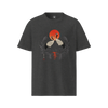 Moonlit Cranes Ukiyo-e Organic T-Shirt Dark Heather Grey - Samurai Original