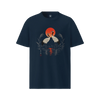 Moonlit Cranes Ukiyo-e Organic T-Shirt French Navy - Samurai Original