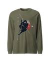 Ninja Santa Christmas Japanese Ukiyo-e Unisex Long Sleeve Tee