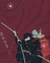 Ninja Santa Christmas Japanese Ukiyo-e Unisex Long Sleeve Tee