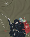 Ninja Santa Christmas Japanese Ukiyo-e Unisex Long Sleeve Tee