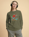 Octopus Sushi Japanese Ukiyo-e Unisex Long Sleeve Tee - Samurai Original