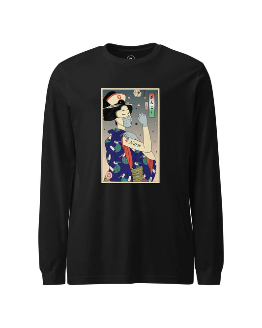 Onna Bugeisha Nurse Ukiyo-e Unisex Long Sleeve Tee