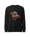 Onna Bugeisha Riding Horse Japanese Ukiyo-e Unisex Long Sleeve Tee