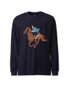 Onna Bugeisha Riding Horse Japanese Ukiyo-e Unisex Long Sleeve Tee