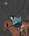 Onna Bugeisha Riding Horse Japanese Ukiyo-e Unisex Long Sleeve Tee