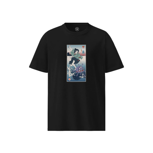 Onna Bugeisha vs Virus Ukiyo-e Unisex organic t-shirt