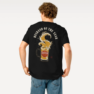 Personalized Husband Beer Mug Organic T-Shirt