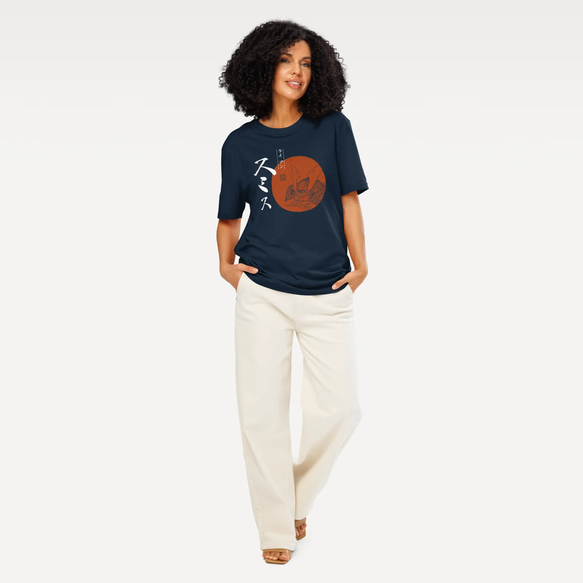 Personalized Japanese Name Kabuto Organic T-Shirt - Samurai Original