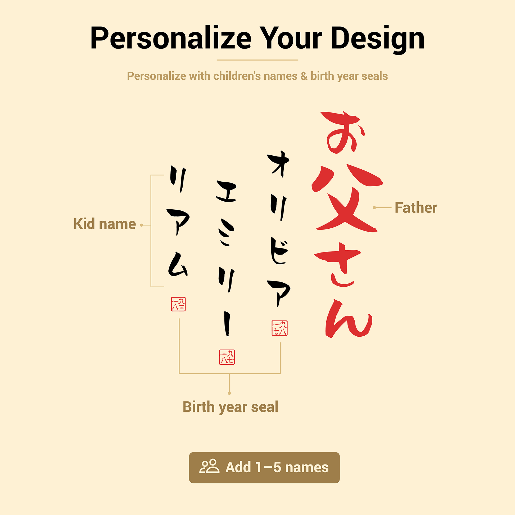 Personalized Japanese Dad Organic T-shirt - Samurai Original