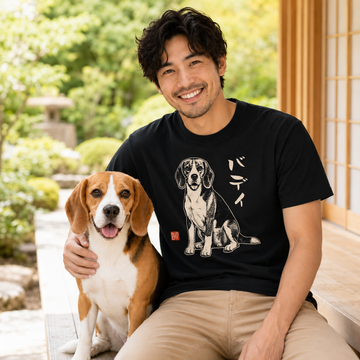 Personalized Japanese Pet Portrait Classic Organic T-Shirt - Samurai Original