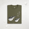 Pufferfish Sumi-e Unisex organic t-shirt