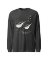 Pufferfish Sumi-e Unisex Long Sleeve Tee Dark Grey Heather - Samurai Original