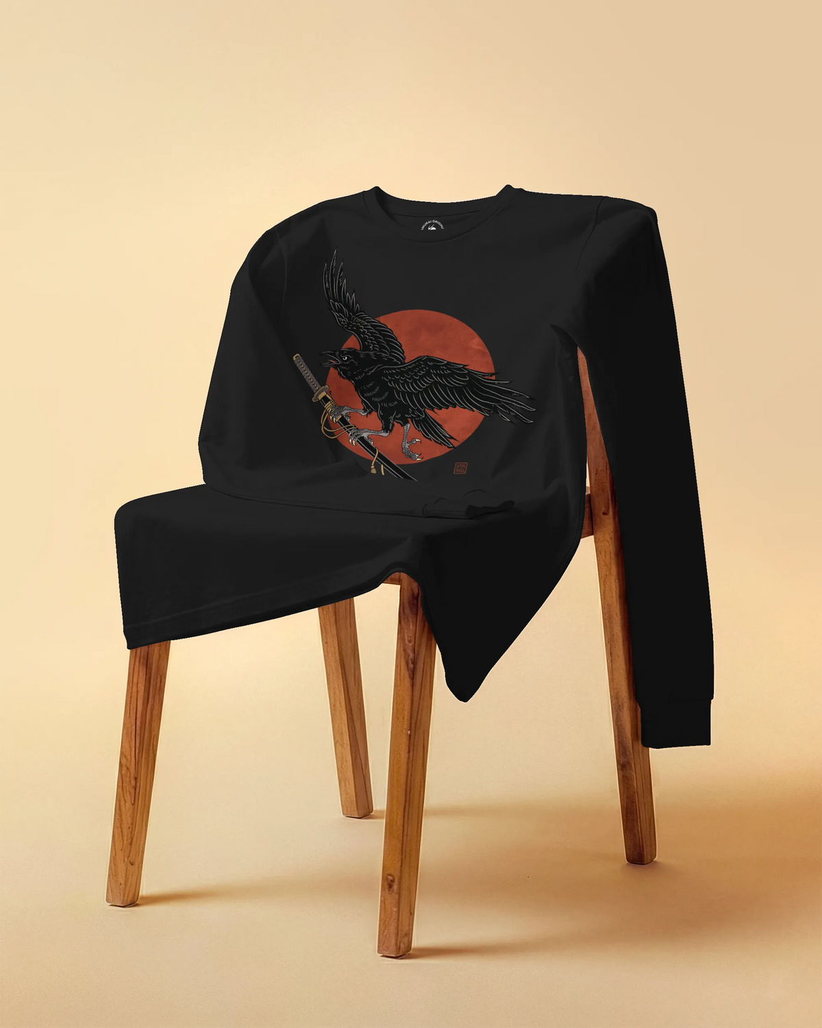 Ronin Raven Unisex Long Sleeve Tee - Samurai Original