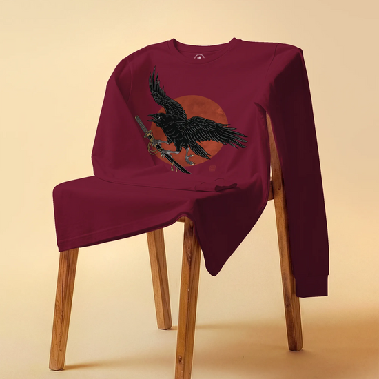 Ronin Raven Unisex Long Sleeve Tee - Samurai Original