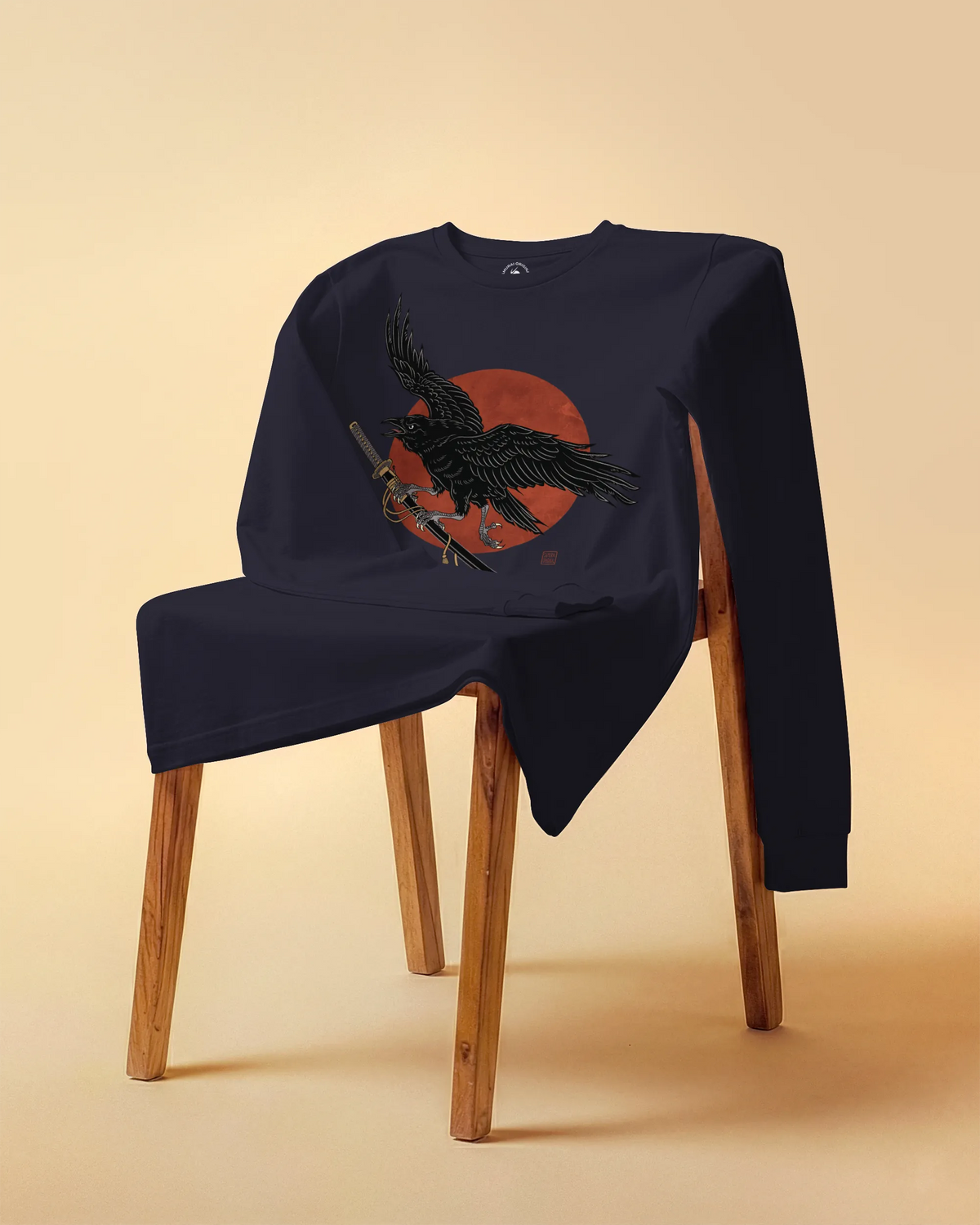 Ronin Raven Unisex Long Sleeve Tee - Samurai Original