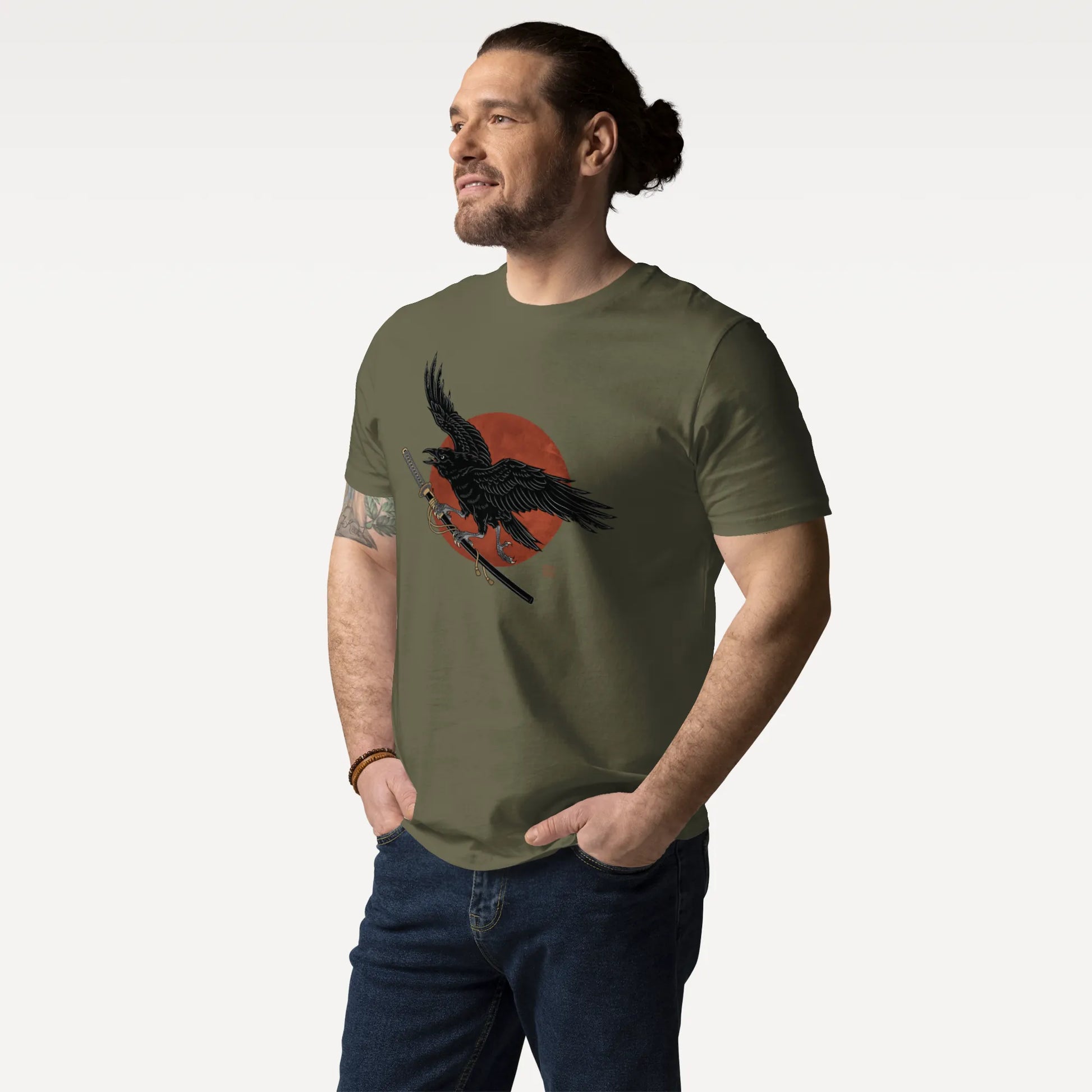Ronin Raven Organic T-shirt - Samurai Original