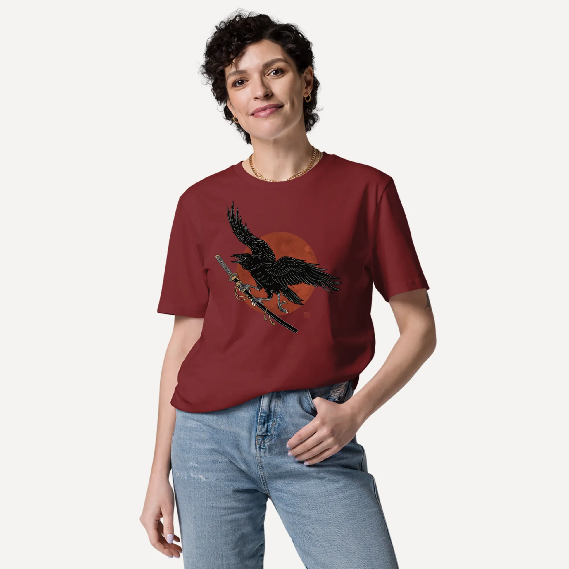Ronin Raven Organic T-shirt - Samurai Original