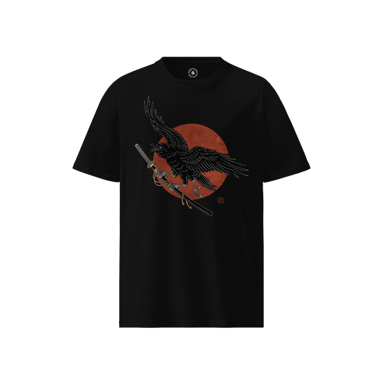 Ronin Raven Organic Cotton T-Shirt - EU Edition Black - Samurai Original