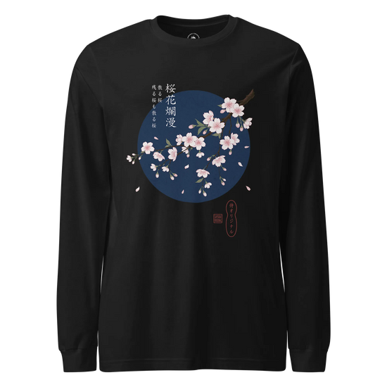 Sakura Blossom Ukiyo-e Unisex Long Sleeve Tee - Samurai Original