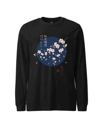 Sakura Blossom Ukiyo-e Unisex Long Sleeve Tee - Samurai Original