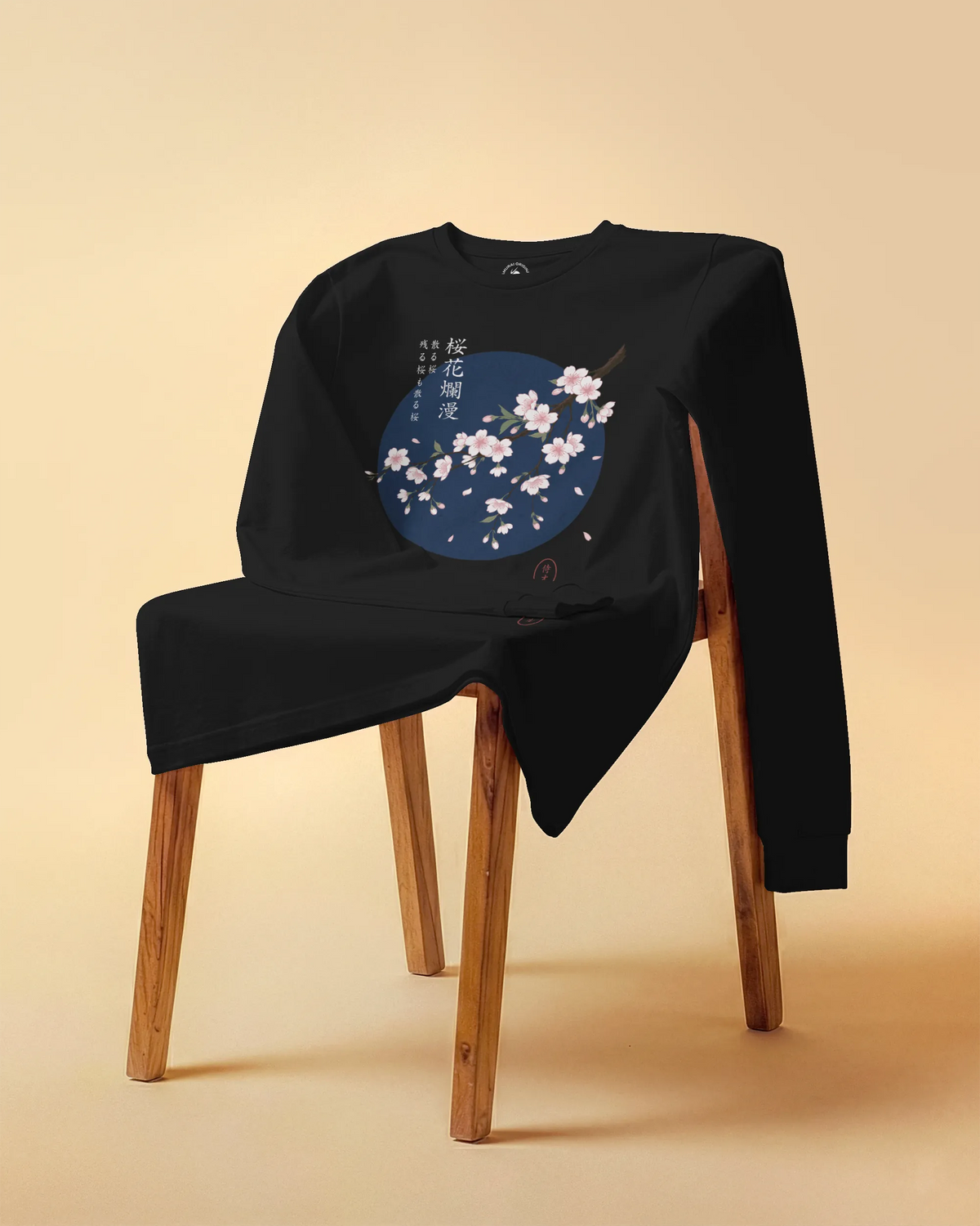 Sakura Blossom Ukiyo-e Unisex Long Sleeve Tee - Samurai Original