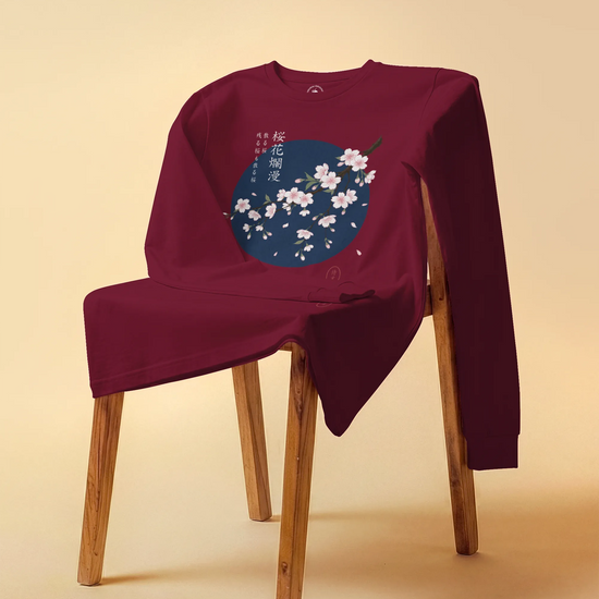Sakura Blossom Ukiyo-e Unisex Long Sleeve Tee - Samurai Original