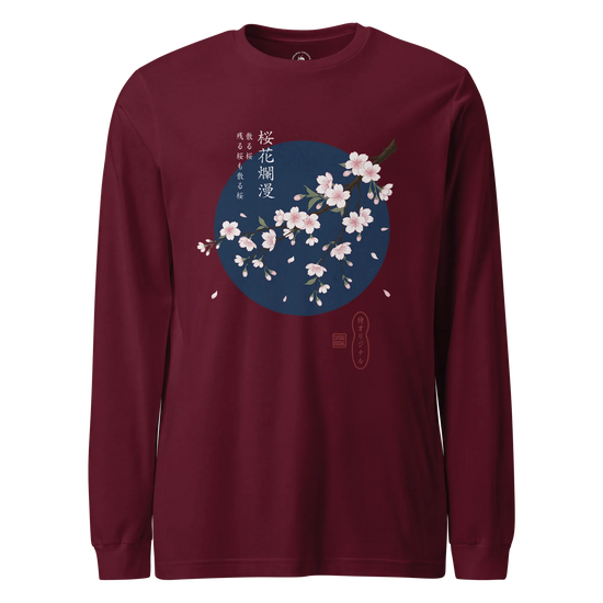 Sakura Blossom Ukiyo-e Unisex Long Sleeve Tee - Samurai Original