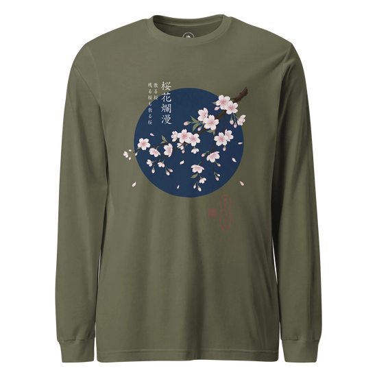 Sakura Blossom Ukiyo-e Unisex Long Sleeve Tee - Samurai Original