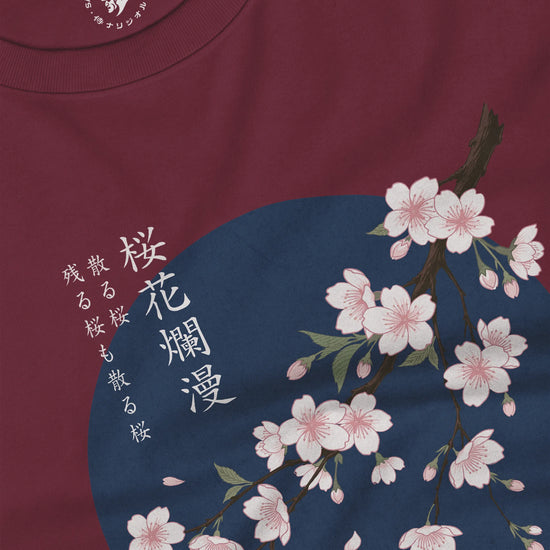 Sakura Blossom Ukiyo-e Unisex Long Sleeve Tee - Samurai Original